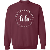 Worlds Greatest Lola We Love You Unisex Crewneck Pullover Sweatshirt